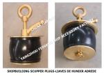 IMPA232486-50N-125 SHIPBUILDING Copper SCUPPER PLUGS-LIAVES DE HUNDIR ADREDE