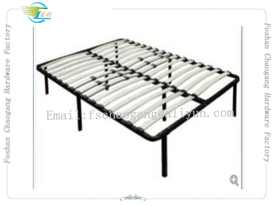 High Strengthen Metal Bed Frame With Wooden Slats Detachable Style
