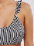 Black striped bikini