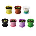 Creative Multi-Colored Plastic Mousse Flower Potted Cake Cups For Party Supplies