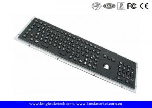 Wholesale Rugged Panel Mount Black Metal Keyboard With Trackball Function Keys And Number Keypad from china suppliers