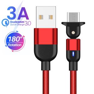 Wholesale 180 Rotation USB Magnetic Data Cable 3A Universal Magnetic Charging Cable from china suppliers