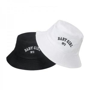 Wholesale 2022 Black And White Bucket Hat Letter Embroidery Fisherman Hat from china suppliers