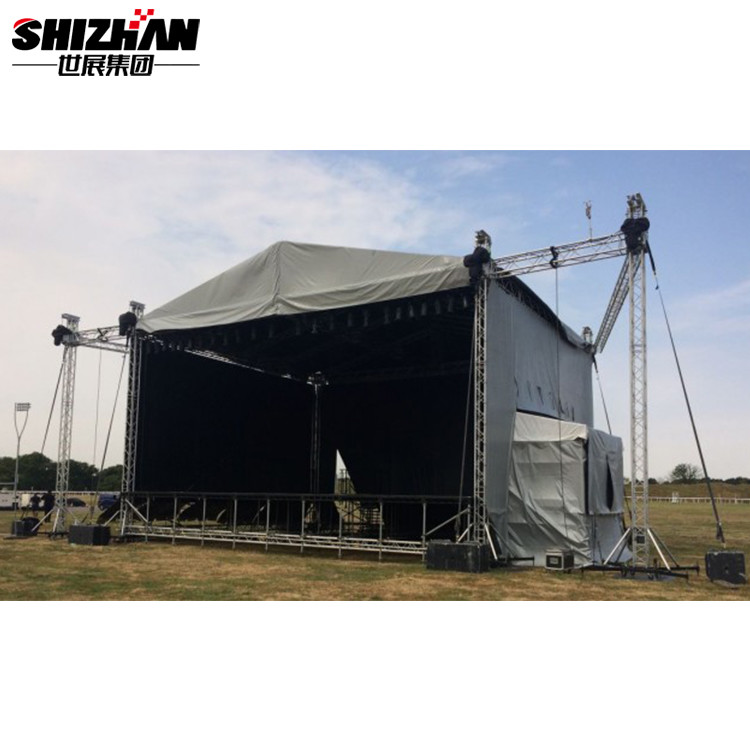 Powder Coated Durable Black Aluminum Lighting Tower Truss For Display