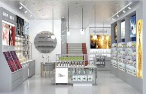 Wholesale Fashion Polishing Surface Cosmetic Display Shelves With Logo And Acrylic Display Stand from china suppliers