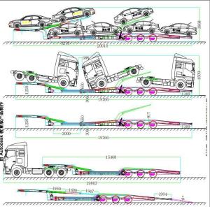 Wholesale Fuwa/BPW Axle Anton 7/8/10 PCS Car Carrier Trailer 3 Axle Car Transport Semi-Trailer from china suppliers
