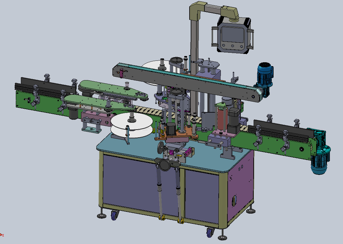 OEM 6D Two Sides Front Back Labeler Tin Can Labeling Machine