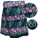 Polyester Cotton 145cm Coloured Embroidery Fabric Rhinestones Voile Lace