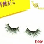 Cruelty - Free Real Mink Individual Lashes Clear Band For Party Makeup D006