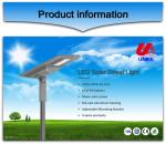 20w Smart Ip65 Solar Light Aluminum Seperate LED Solar Street Lights