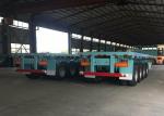 3 Axle Flatbed Tanks Trucks And Trailers 40ft Container Semi Trailer 40t / 50t