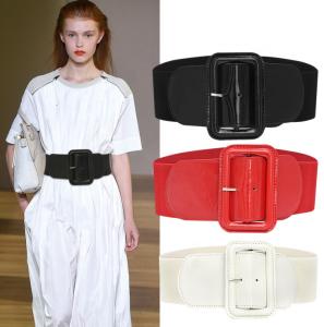 Wholesale Pin Women Buckle Fabric Elastic Belt Vintage Leather Buckle Belt Cinch from china suppliers