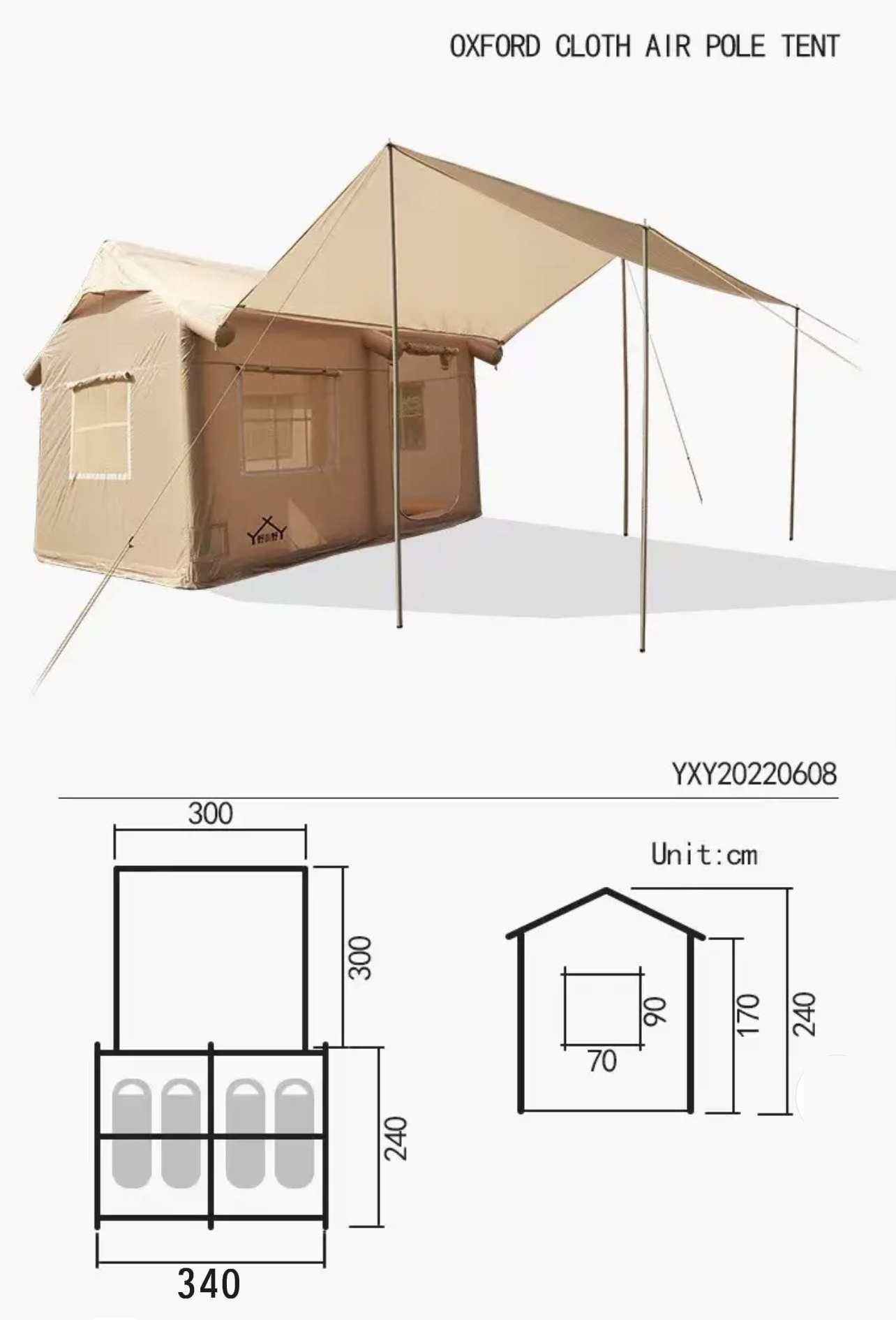 factory wholesale price hot selling custom logo luxury waterproof inflatable Camping Tent
