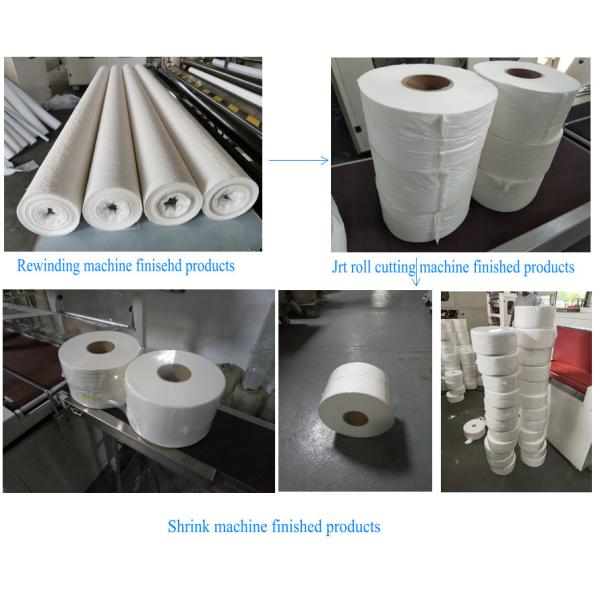 30KW Jrt Roll Toilet Tissue Paper Making Machine Slit Rewind