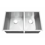 5 Years Warranty Undermount Stainless Steel Kitchen Sink With Double Bowl / Drop