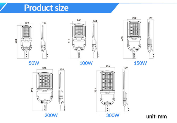 Motion Sensor Led Street Lights 150W Outdoor Street Light For Main Road