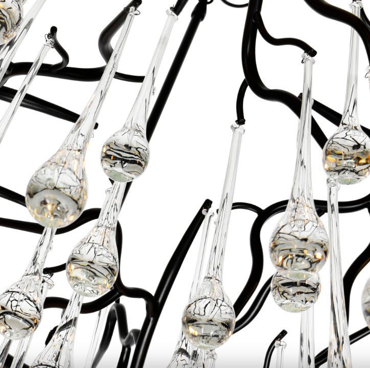 K9 Clear Glass Drop Extra Large Chandeliers Modern Crystal Chandelier G9*12