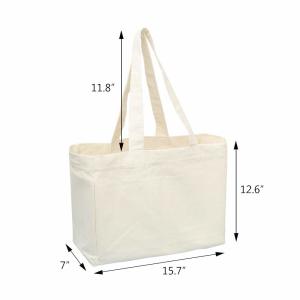 Wholesale Sustainable Natural Color 6oz Canvas Cotton Tote Bag from china suppliers
