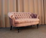 Vintage style tufted button sofa wing sofa with velvet fabric living room