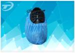 Chlorinated Polyethylene Fabric Disposable Shoe Covers Blue Color