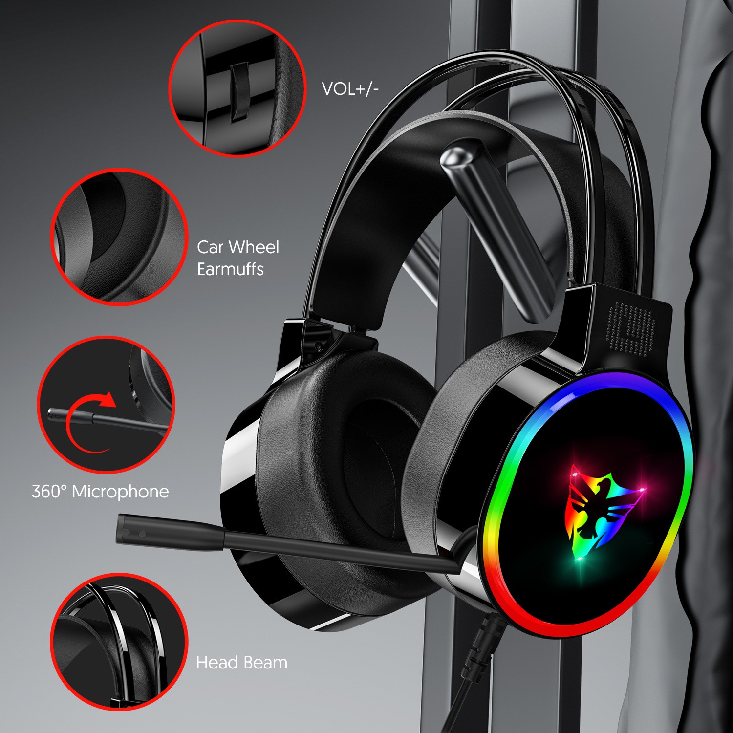 G607 Headset Wearing Long Microphone Gaming Dedicated 7.1-Channel Listening And Defensive Wired Headset
