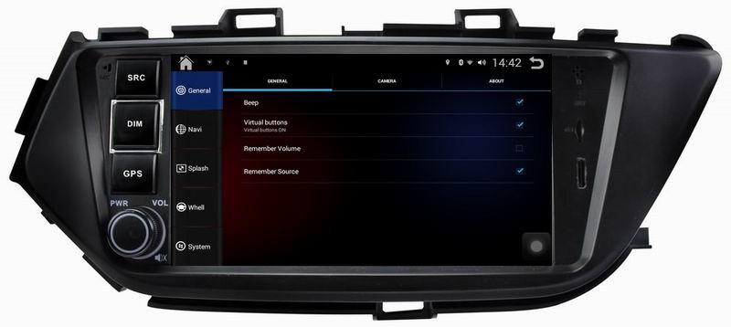 Ouchuangbo big sceen audio gps stereo for Nissan Lannia 2015 with 1.6GHz capacitance sceen android 4.4 BT USB