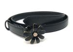 Ladies 20mm Genuine Leather Slimming Belt With Flower Buckle