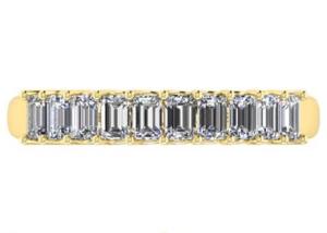 Wholesale 10pcs Diamond 18k Rose Gold Ring 3.0×2.0mm EM Cut for Anniversary from china suppliers