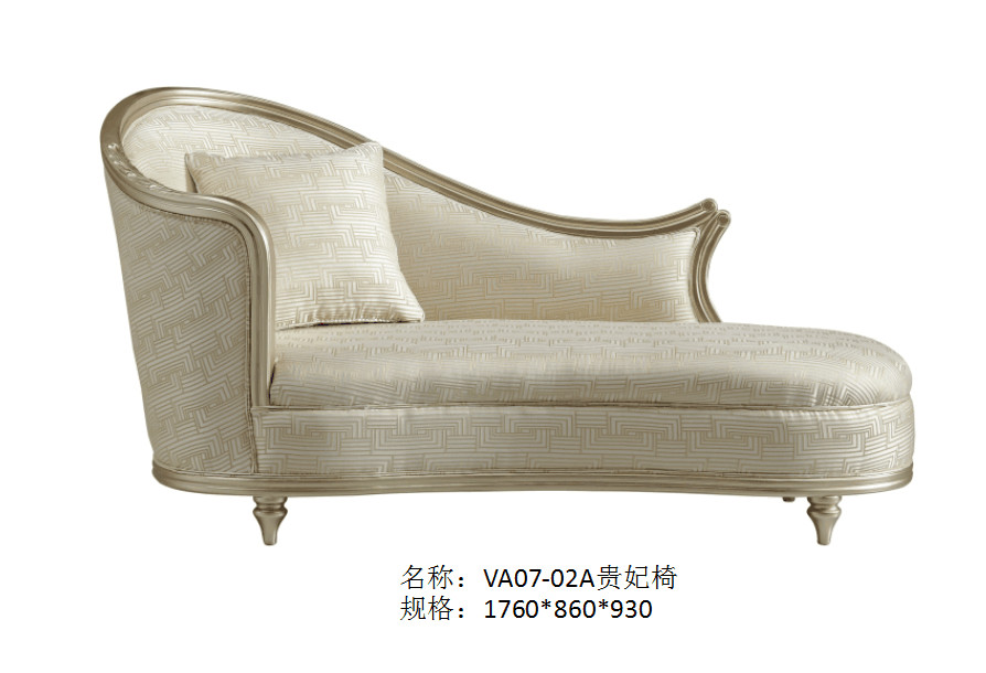 Custom made European design Long bench furniture by Fabric upholstered with Sliver painting legs