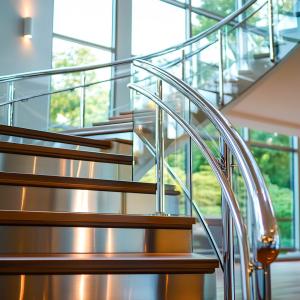 Wholesale Durable 304 Stainless Steel Handrails with Flat Saddle for Glass Fencing from china suppliers