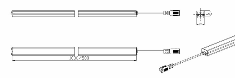 120PCS 5730 Aluminium LED Linear Light Bar Fixture High Brightness Multi Color