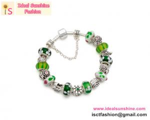 Wholesale 925 Silver Green Fairy European beads Bracelet beads jewelry silver with beads bracelet from china suppliers