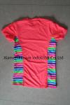 Girl’s strip print with solid splicing workmanship Beachwear Swimwear T-Shirt