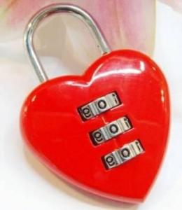 Wholesale red heart shape Travel combination lock for Wedding Gifts from china suppliers