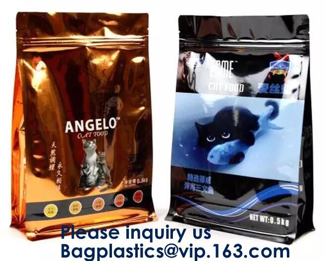 Pet Treat Food Pouch BAGS,Bath Salts Fishing Baits Garden & Building supplies STAND UP POUCHES SIDE GUSSET BAGS FLAT BOT