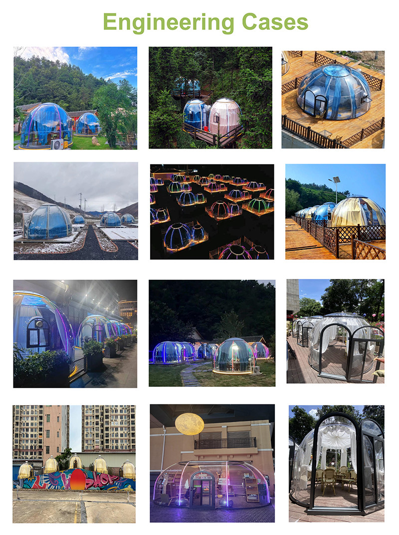 Waterproof Windproof Dining Bubble Tent PC Restaurant Hotel Clear Outdoor Bubble House