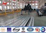 Round / Conical 69kv 50 Feet Power Distribution Poles , Steel Transmission Poles