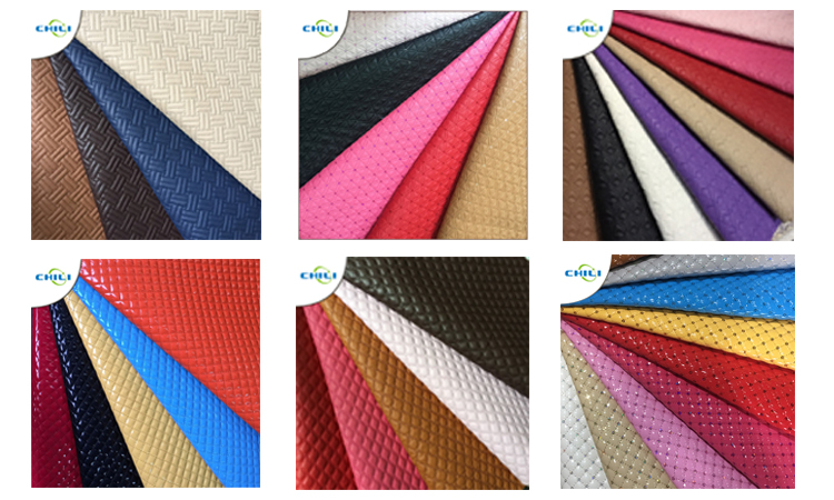 Trade Assurance Hot Sale Shiny Sequin Pu Synthetic Embroidered quilted shoe leather