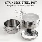 Stainless Steel Material Outdoor Cookware Set For Camping