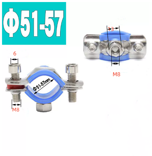Metal Carbon Steel Zinc Plated Clip Heavy Duty M8 Rubber Pipe Clamp for General Industry Application ANSI/ASME Standard