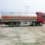 FAW 8X4 Aluminum Road Liquid Tank Truck For Fuel Transportation 30000L