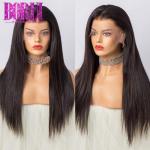 Brazilian Virgin Human Hair Wigs , Silk Straight 360 Frontal And Bundles