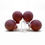 medical grade suction therapy cups rubber suction bulb glass cupping