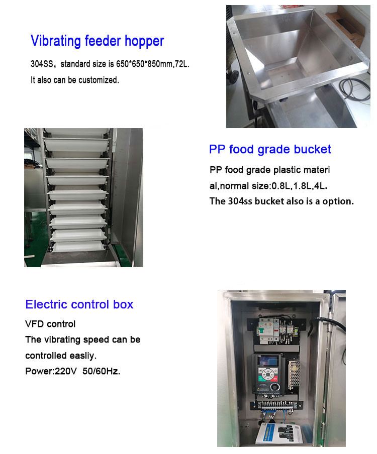VFD Control Z Bucket Elevator With Storage Hopper
