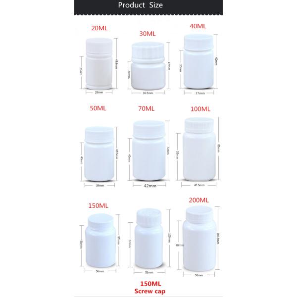 White UMETASS 112ML Small Empty Bottle For Storage Pill Tablets Capsule Medicine Container With Children's Lock Cap