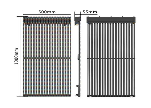 6500nits 10KG Outdoor Fixed Led Curtain Display Video Mesh Background No Air