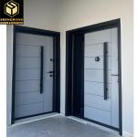 Mortise Lock Glass Aluminium Hinged Door Hotel Hinged Patio Doors