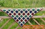 hook needle stripe daisied yarn blanket crochet blanket crochet blanket sofa
