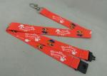 Heat Transfer Promotional Lanyards Shot Straps Red Printed Lanyards