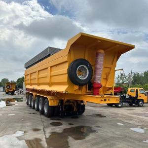 Wholesale Customization 3/4 Axles 60-80 Tons Hydraulic Side Box Tipper Dumper Truck Semi Trailer from china suppliers